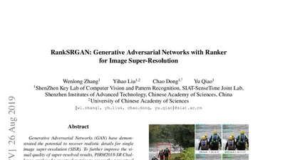Ranksrgan: Generative adversarial networks with ranker for image super-resolution featured image